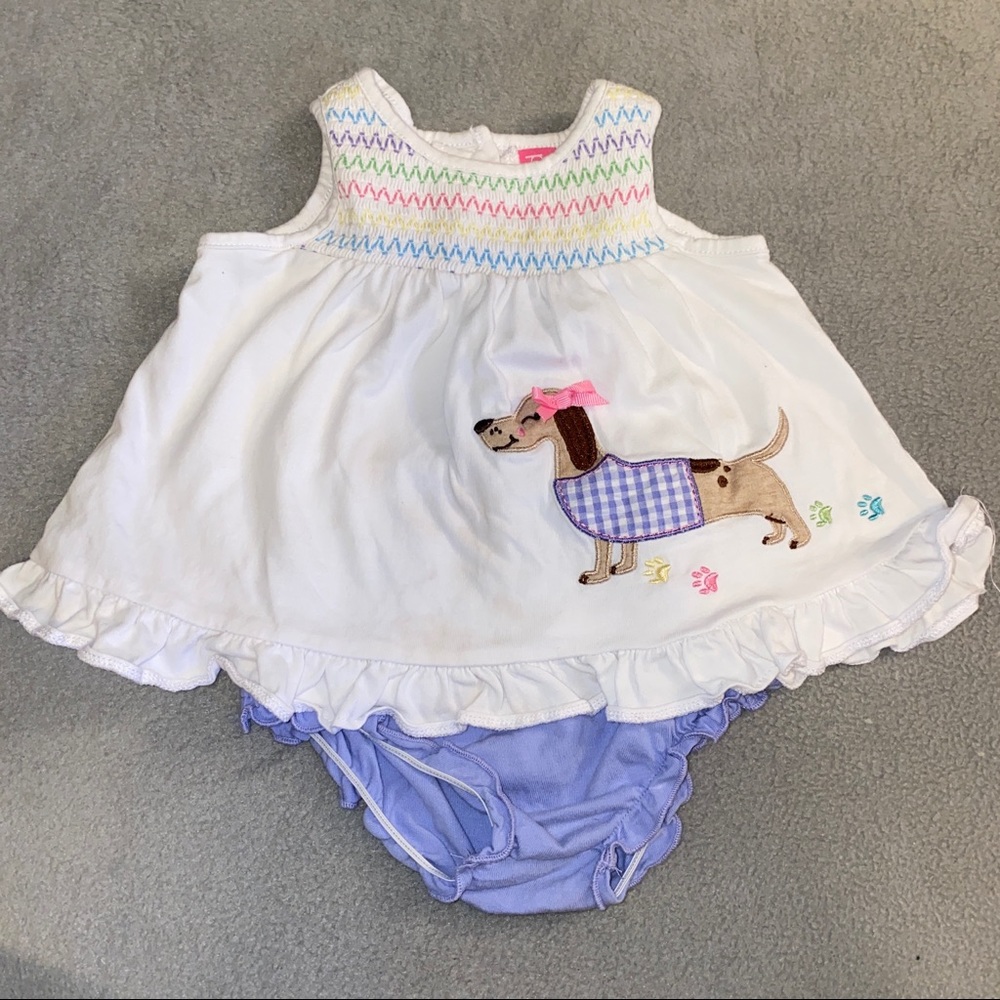 💗 Baby girl 2 piece set with dachshund